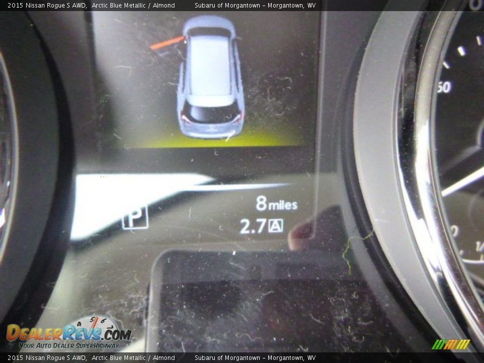 2015 Nissan Rogue S AWD Arctic Blue Metallic / Almond Photo #19