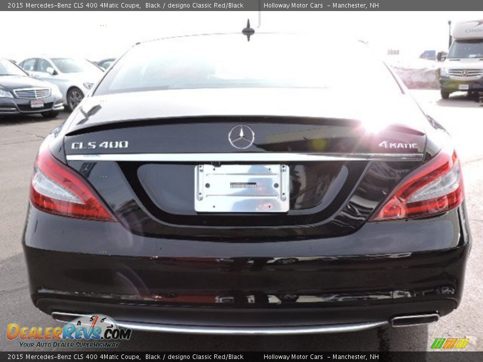 2015 Mercedes-Benz CLS 400 4Matic Coupe Black / designo Classic Red/Black Photo #4