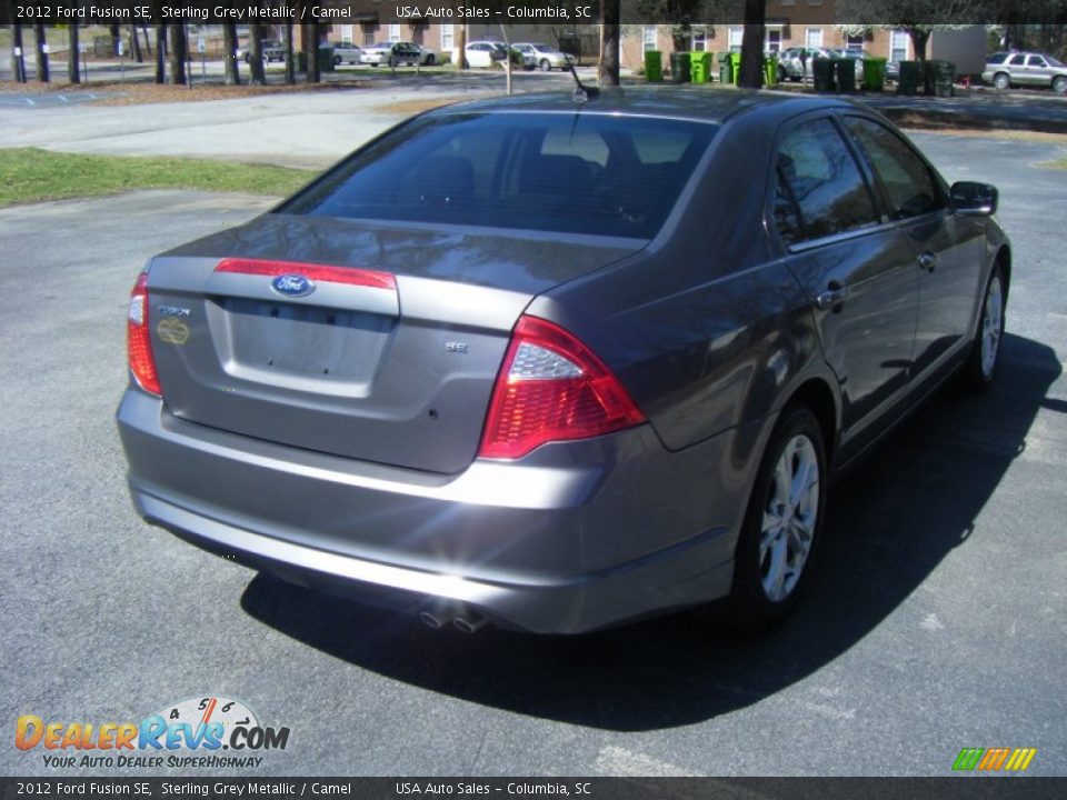 2012 Ford Fusion SE Sterling Grey Metallic / Camel Photo #4