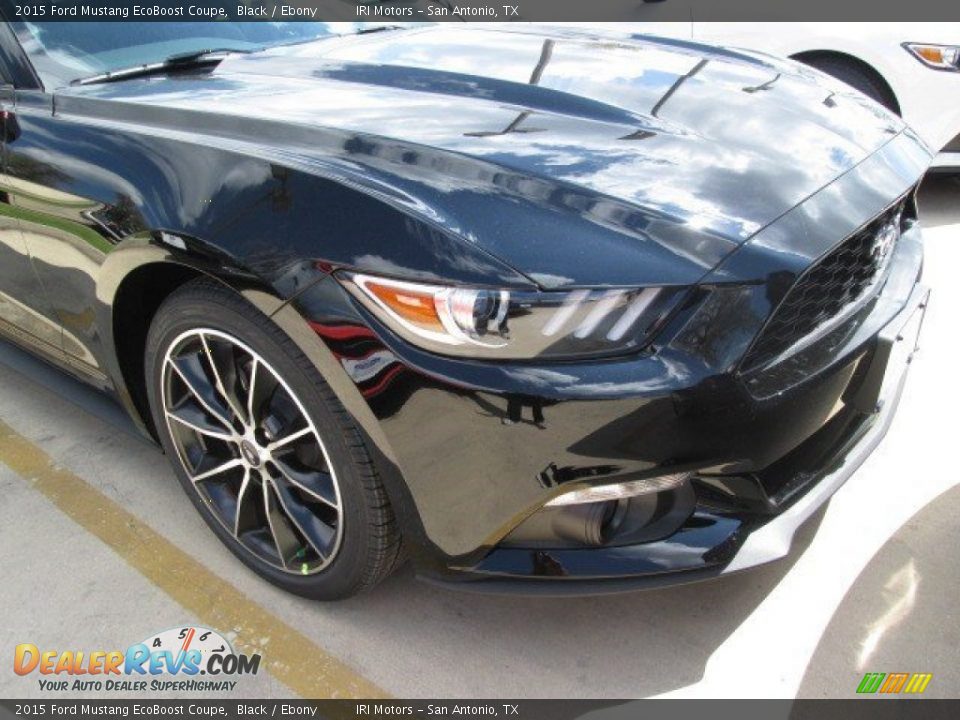 2015 Ford Mustang EcoBoost Coupe Black / Ebony Photo #2