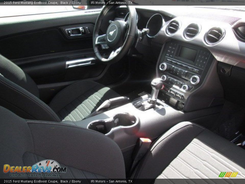 2015 Ford Mustang EcoBoost Coupe Black / Ebony Photo #7