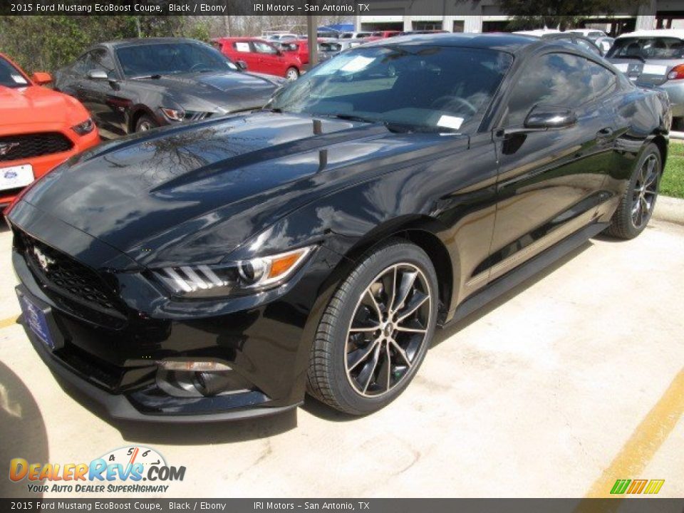 2015 Ford Mustang EcoBoost Coupe Black / Ebony Photo #11