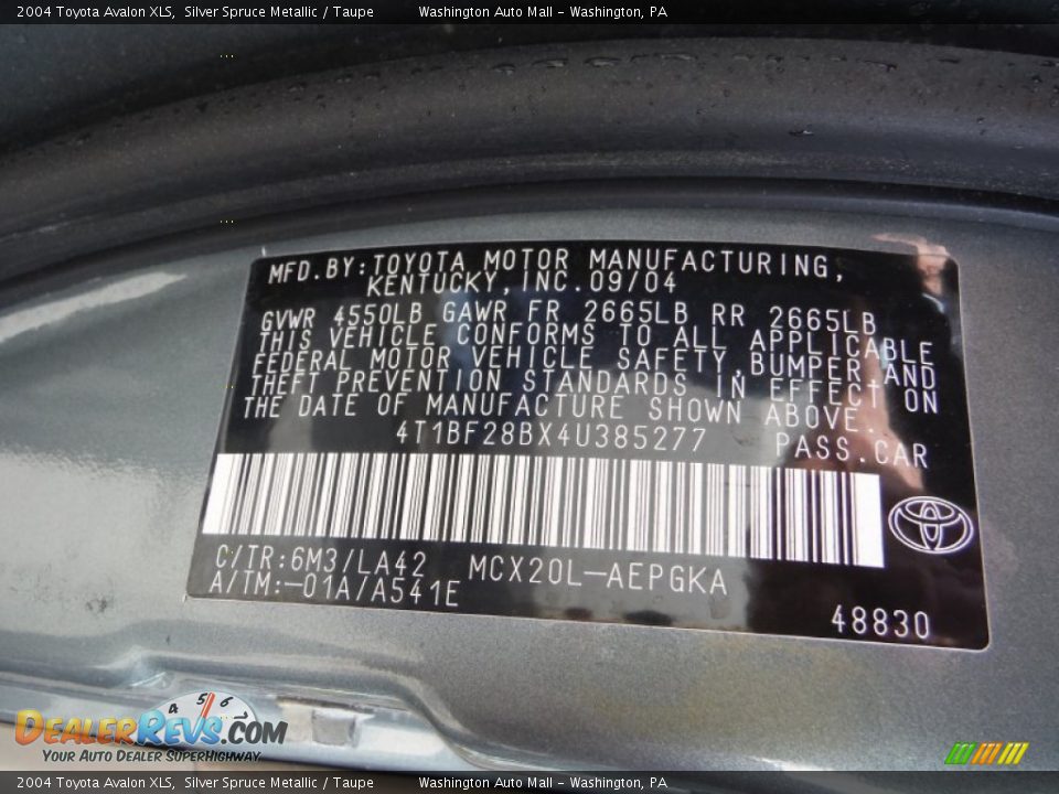 2004 Toyota Avalon XLS Silver Spruce Metallic / Taupe Photo #19