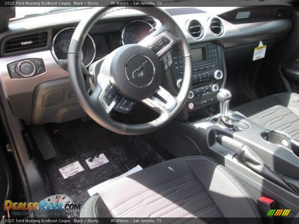 2015 Ford Mustang EcoBoost Coupe Black / Ebony Photo #12
