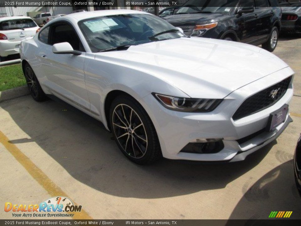 2015 Ford Mustang EcoBoost Coupe Oxford White / Ebony Photo #1
