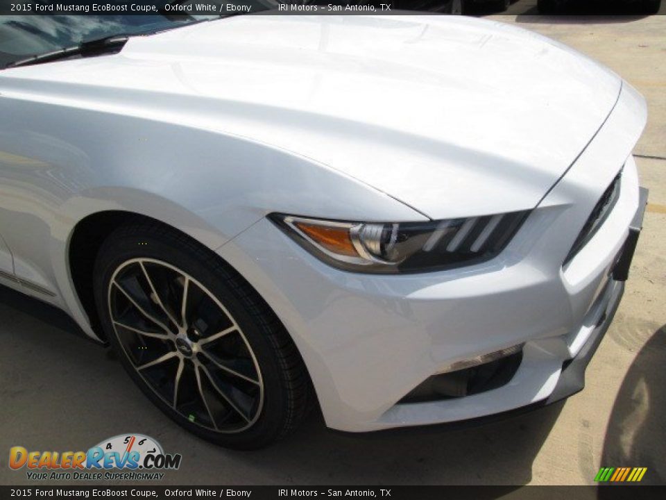 2015 Ford Mustang EcoBoost Coupe Oxford White / Ebony Photo #2