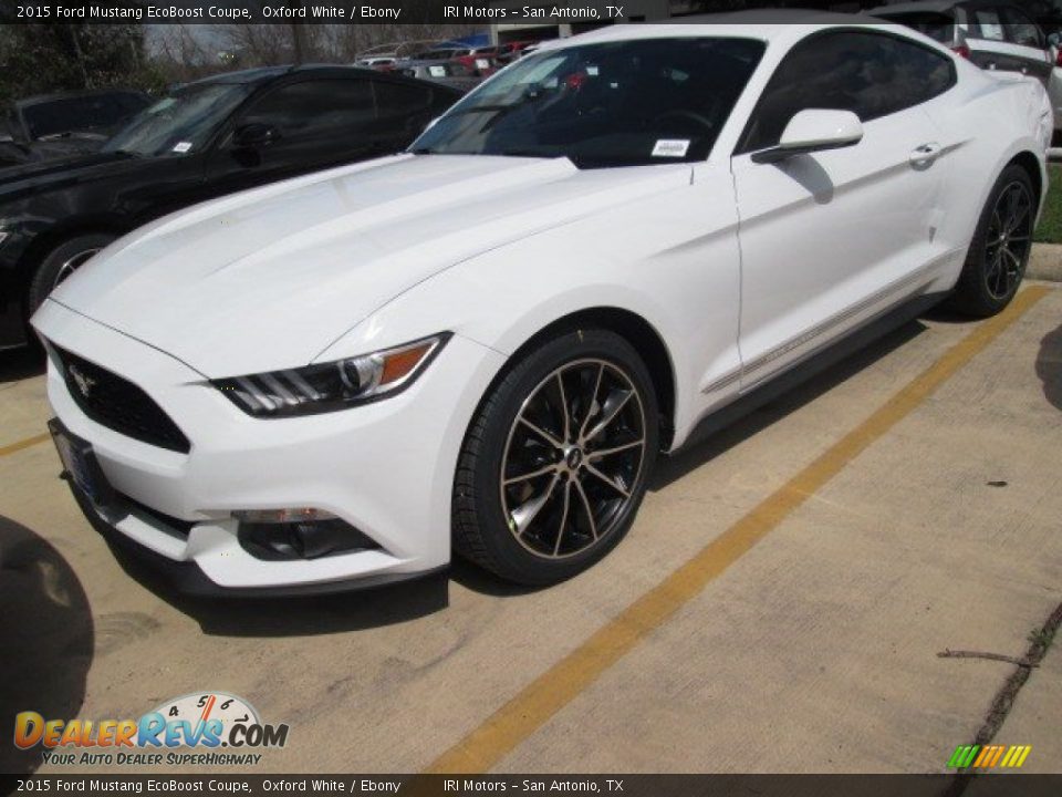 2015 Ford Mustang EcoBoost Coupe Oxford White / Ebony Photo #10