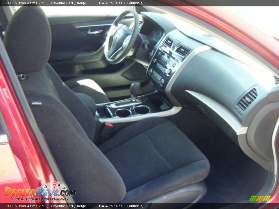 2013 Nissan Altima 2.5 S Cayenne Red / Beige Photo #14