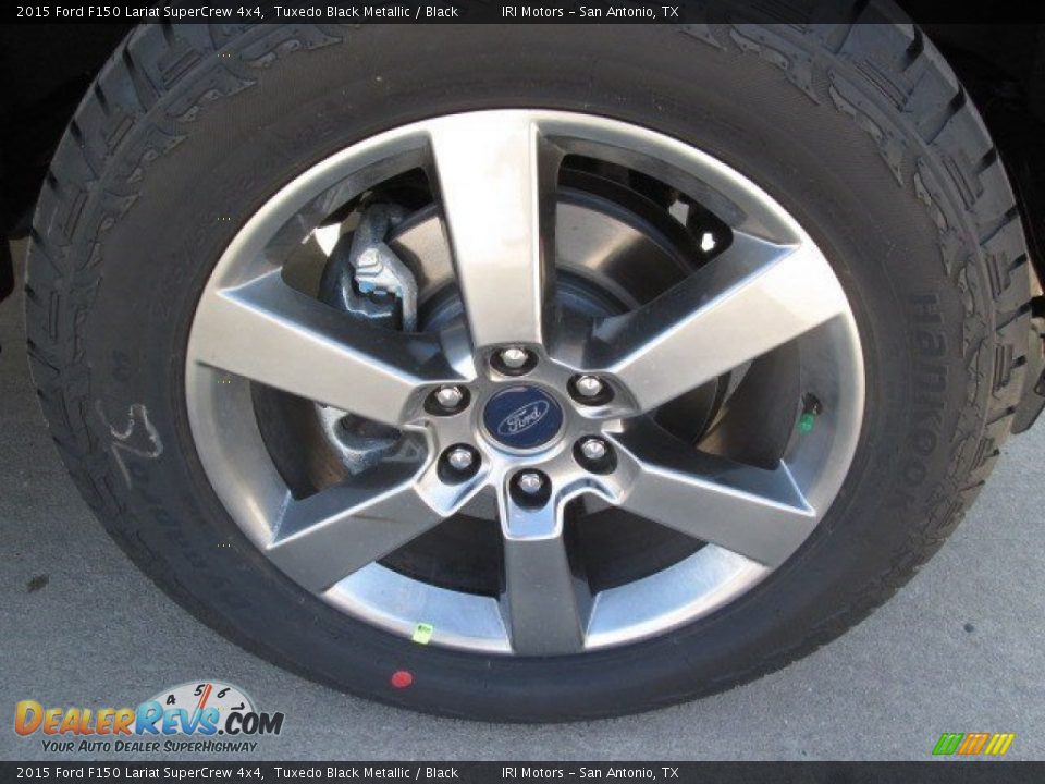 2015 Ford F150 Lariat SuperCrew 4x4 Tuxedo Black Metallic / Black Photo #3