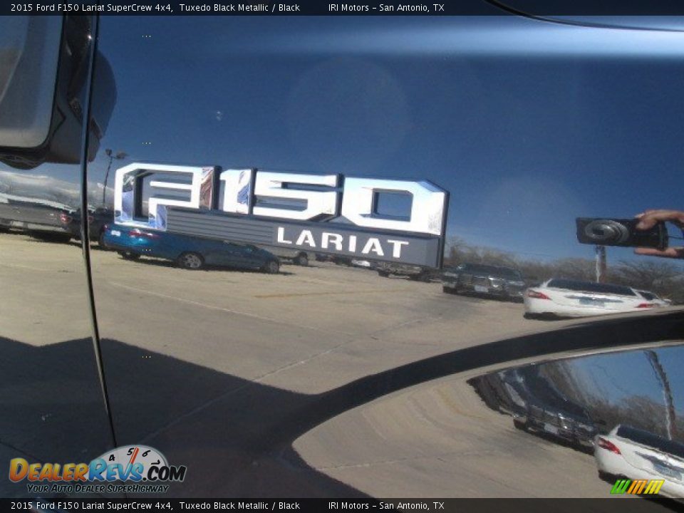 2015 Ford F150 Lariat SuperCrew 4x4 Tuxedo Black Metallic / Black Photo #4