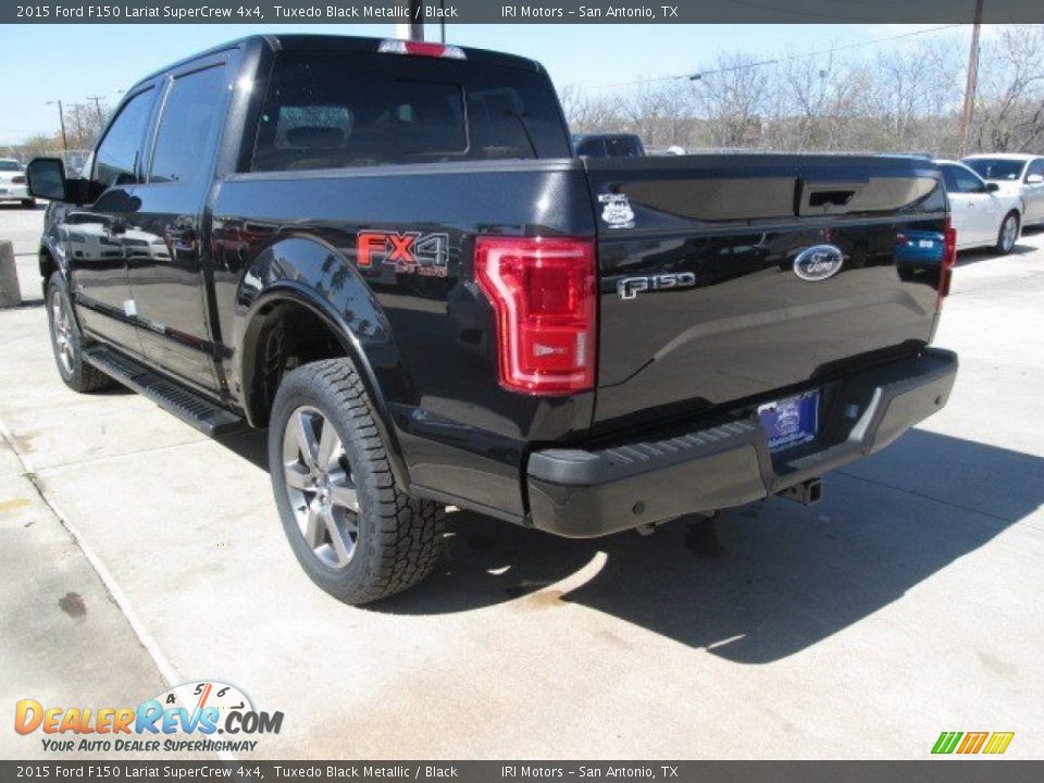 2015 Ford F150 Lariat SuperCrew 4x4 Tuxedo Black Metallic / Black Photo #10