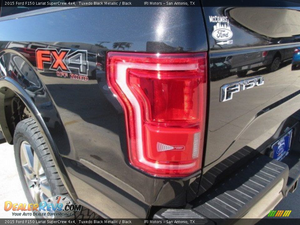 2015 Ford F150 Lariat SuperCrew 4x4 Tuxedo Black Metallic / Black Photo #12