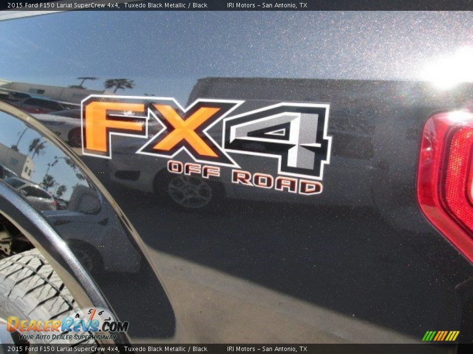 2015 Ford F150 Lariat SuperCrew 4x4 Tuxedo Black Metallic / Black Photo #13