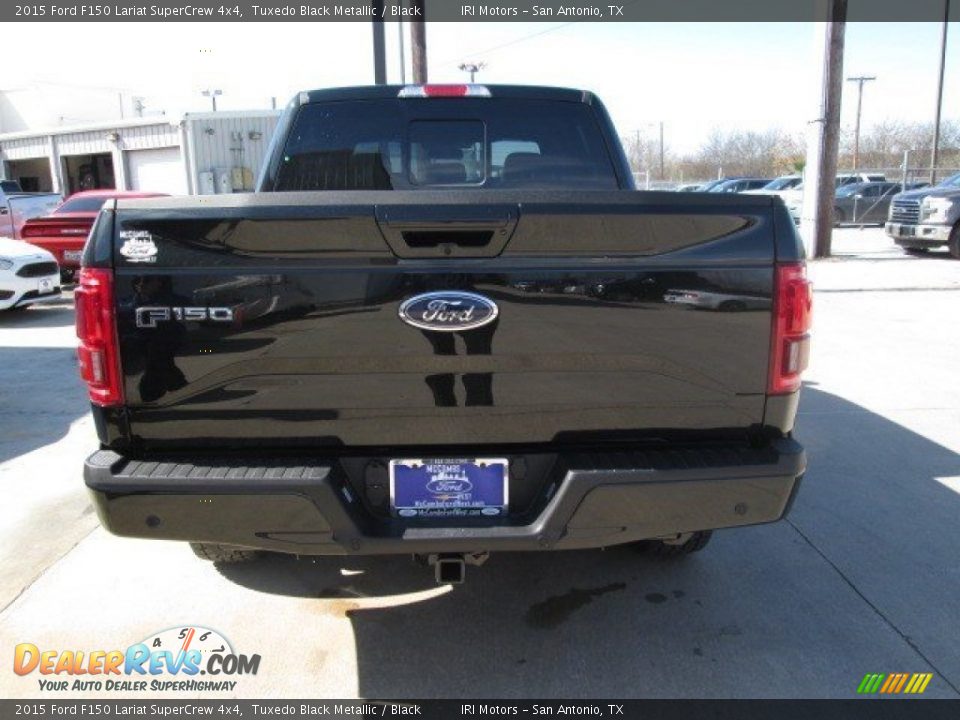 2015 Ford F150 Lariat SuperCrew 4x4 Tuxedo Black Metallic / Black Photo #14