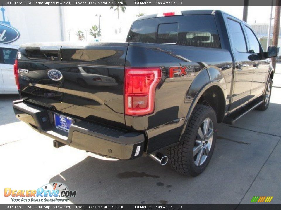 2015 Ford F150 Lariat SuperCrew 4x4 Tuxedo Black Metallic / Black Photo #15