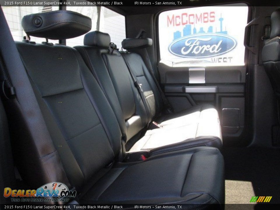 2015 Ford F150 Lariat SuperCrew 4x4 Tuxedo Black Metallic / Black Photo #19