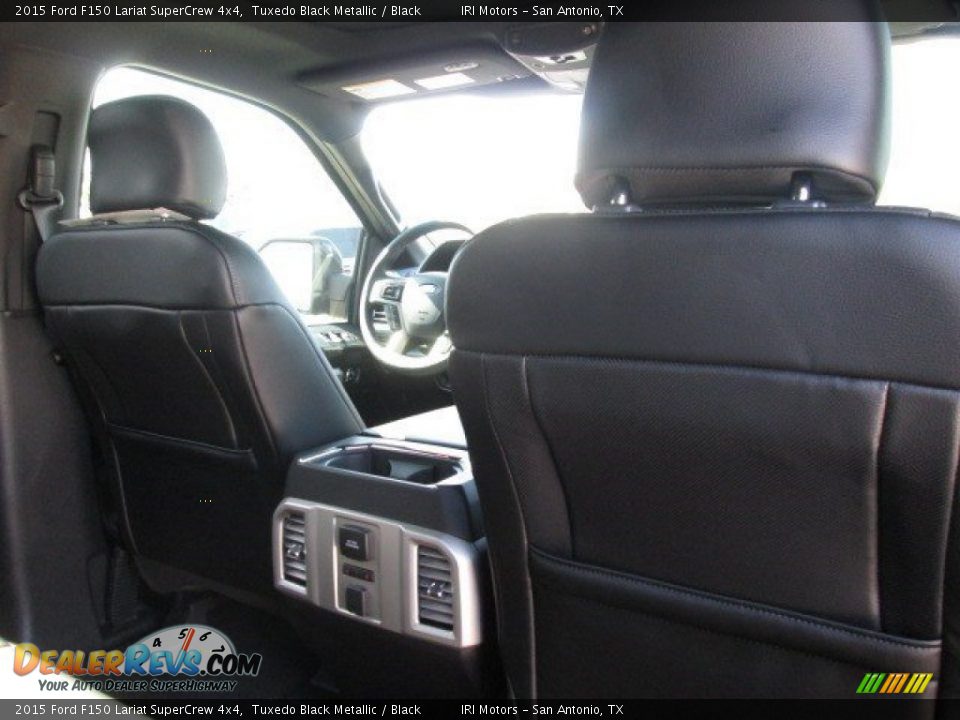 2015 Ford F150 Lariat SuperCrew 4x4 Tuxedo Black Metallic / Black Photo #21