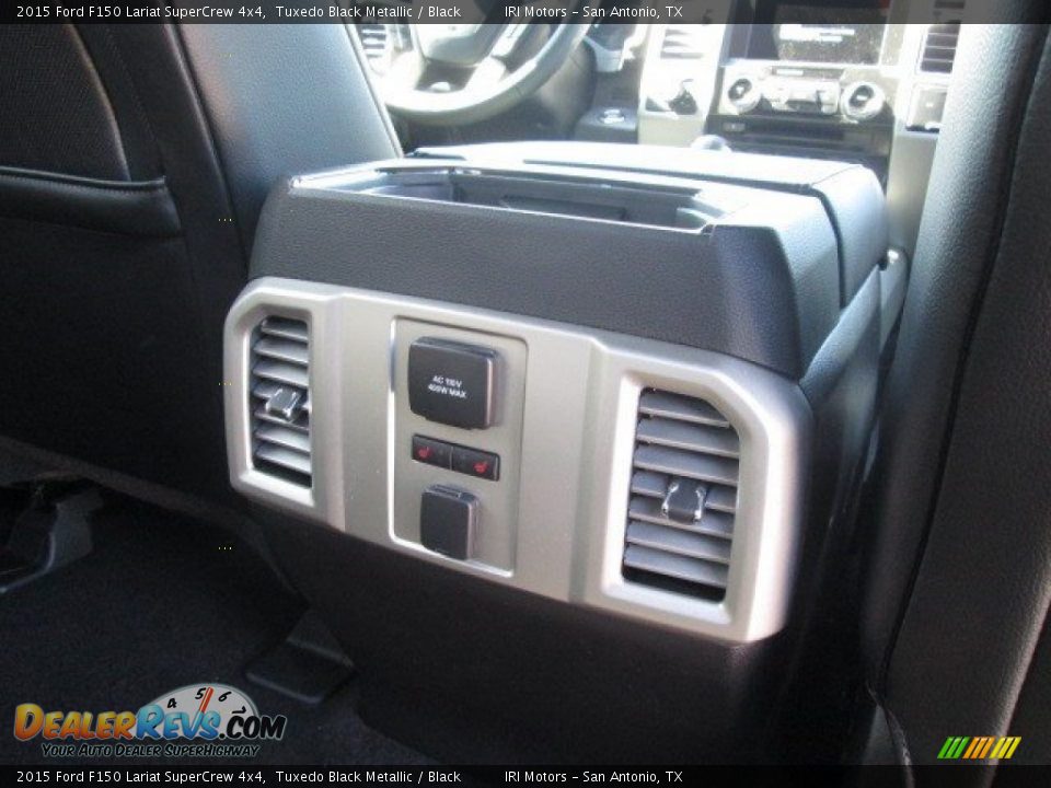 2015 Ford F150 Lariat SuperCrew 4x4 Tuxedo Black Metallic / Black Photo #22