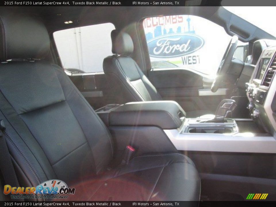 2015 Ford F150 Lariat SuperCrew 4x4 Tuxedo Black Metallic / Black Photo #25