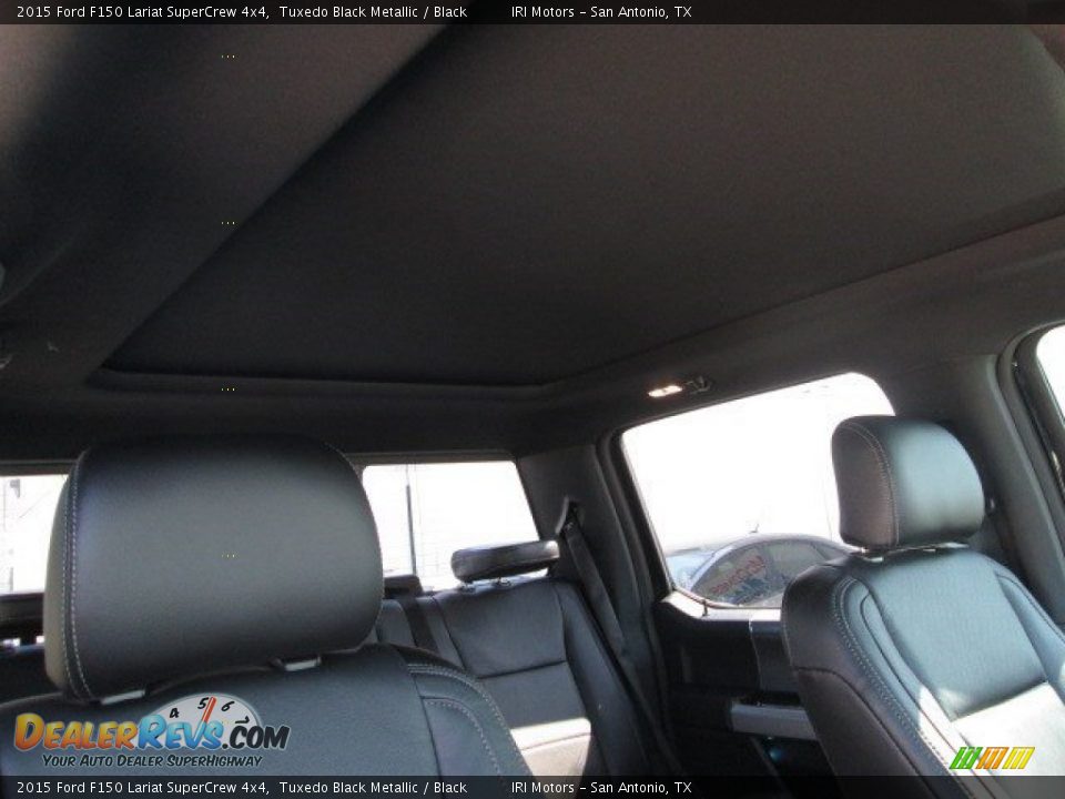 2015 Ford F150 Lariat SuperCrew 4x4 Tuxedo Black Metallic / Black Photo #28