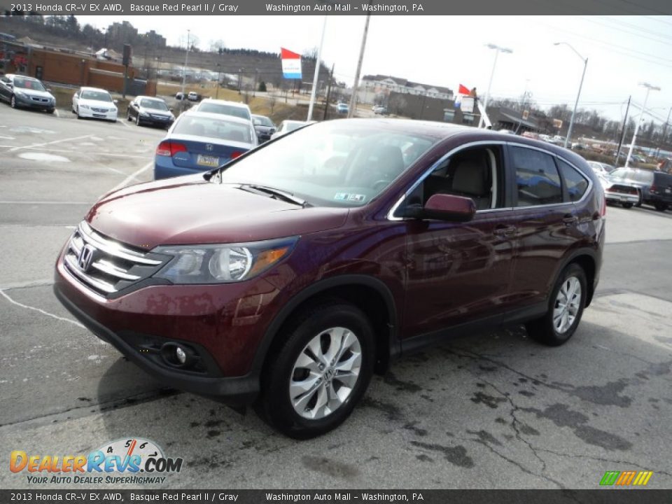 2013 Honda CR-V EX AWD Basque Red Pearl II / Gray Photo #6
