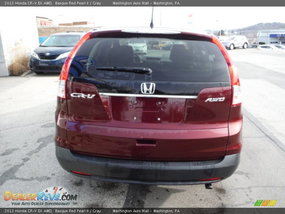 2013 Honda CR-V EX AWD Basque Red Pearl II / Gray Photo #8