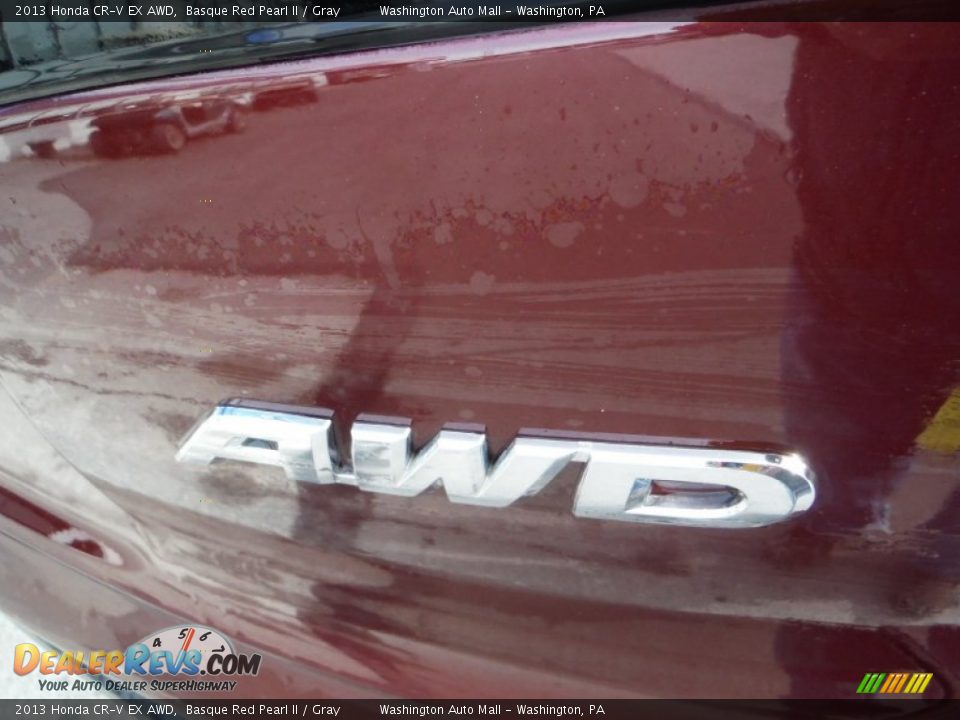 2013 Honda CR-V EX AWD Basque Red Pearl II / Gray Photo #9