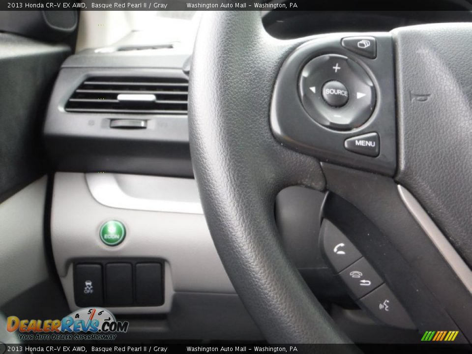 2013 Honda CR-V EX AWD Basque Red Pearl II / Gray Photo #16
