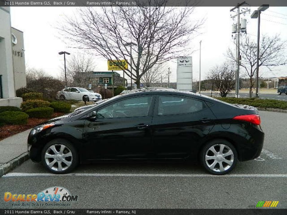 2011 Hyundai Elantra GLS Black / Gray Photo #2