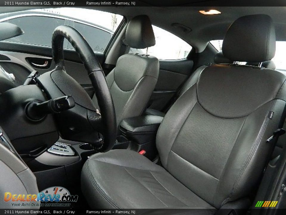 2011 Hyundai Elantra GLS Black / Gray Photo #4