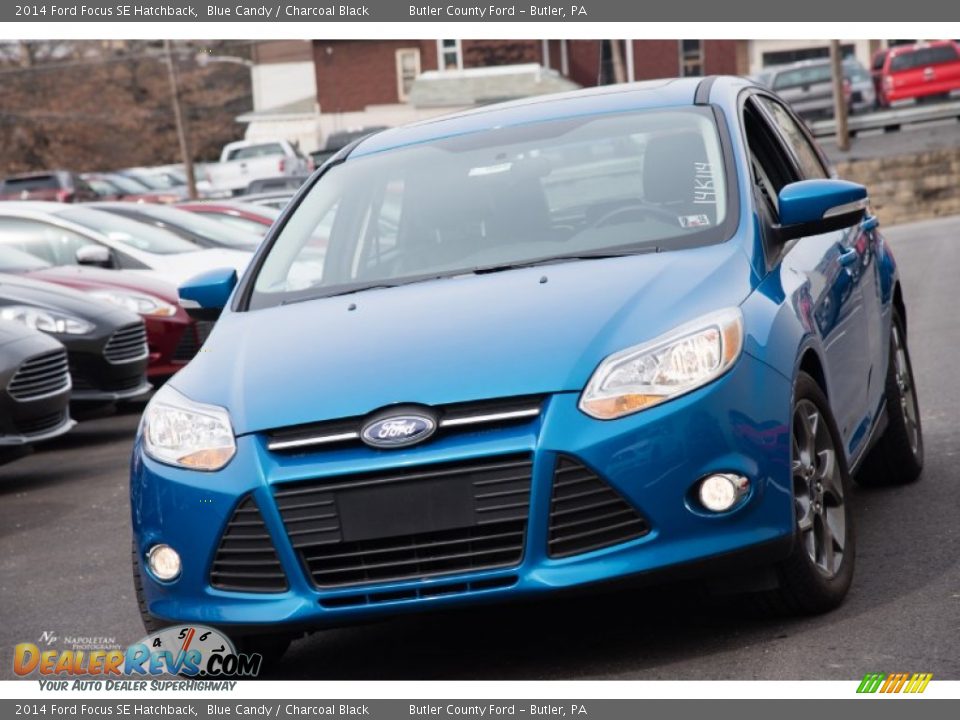 2014 Ford Focus SE Hatchback Blue Candy / Charcoal Black Photo #2