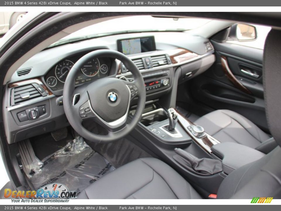 Black Interior - 2015 BMW 4 Series 428i xDrive Coupe Photo #10