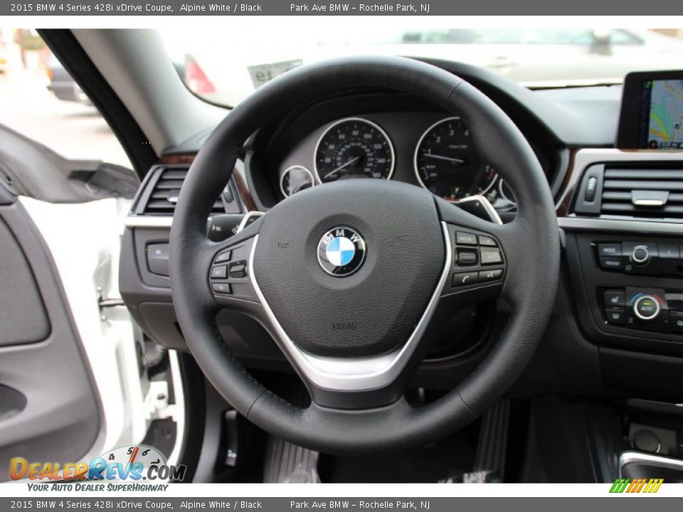 2015 BMW 4 Series 428i xDrive Coupe Steering Wheel Photo #17