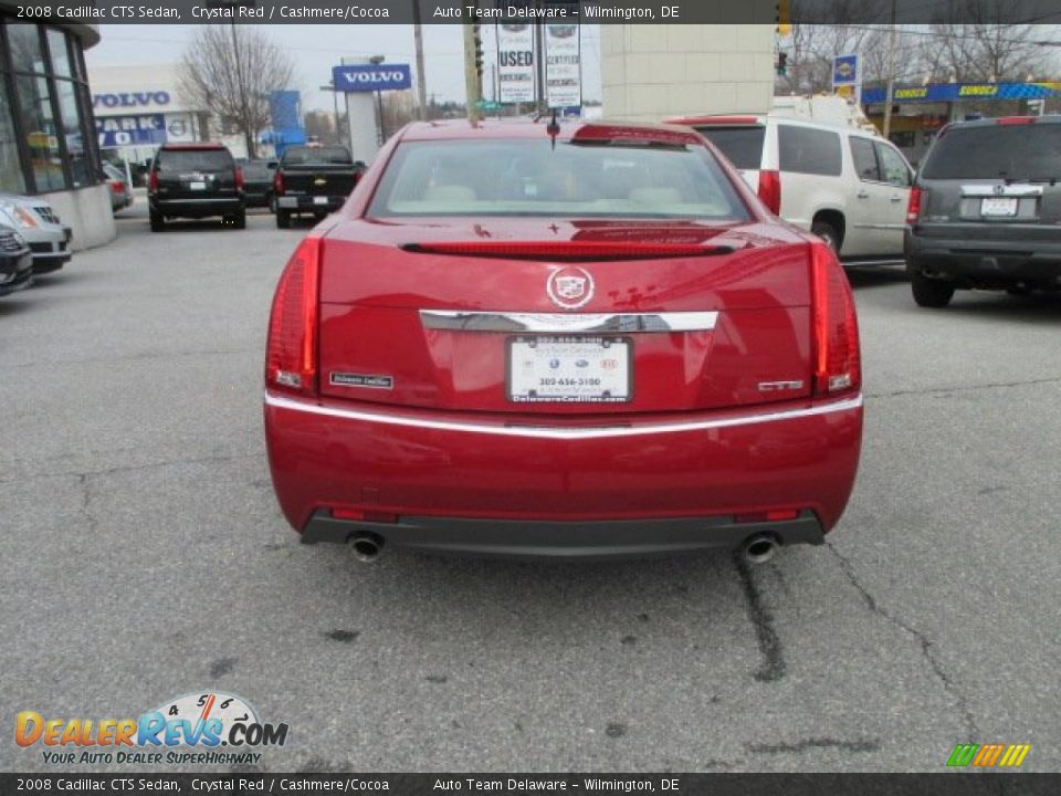 2008 Cadillac CTS Sedan Crystal Red / Cashmere/Cocoa Photo #5