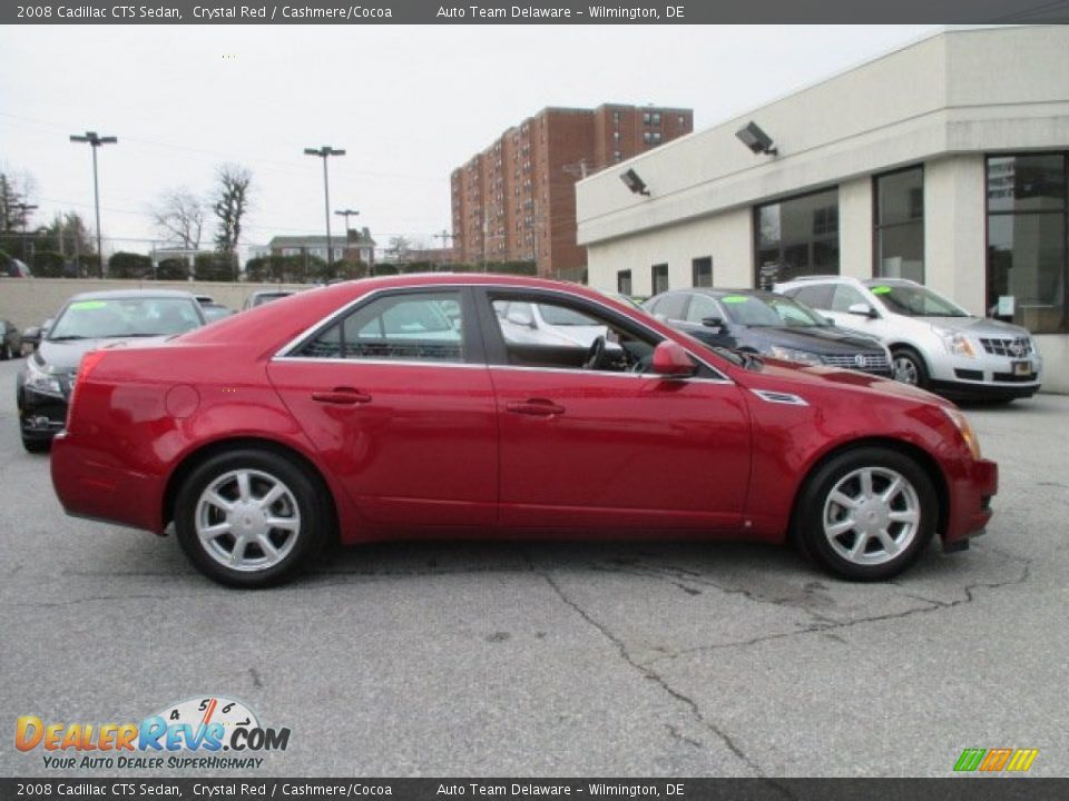 2008 Cadillac CTS Sedan Crystal Red / Cashmere/Cocoa Photo #7