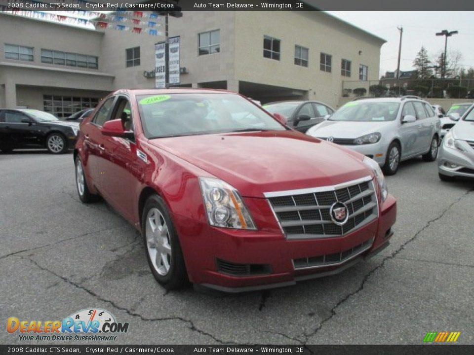 2008 Cadillac CTS Sedan Crystal Red / Cashmere/Cocoa Photo #8