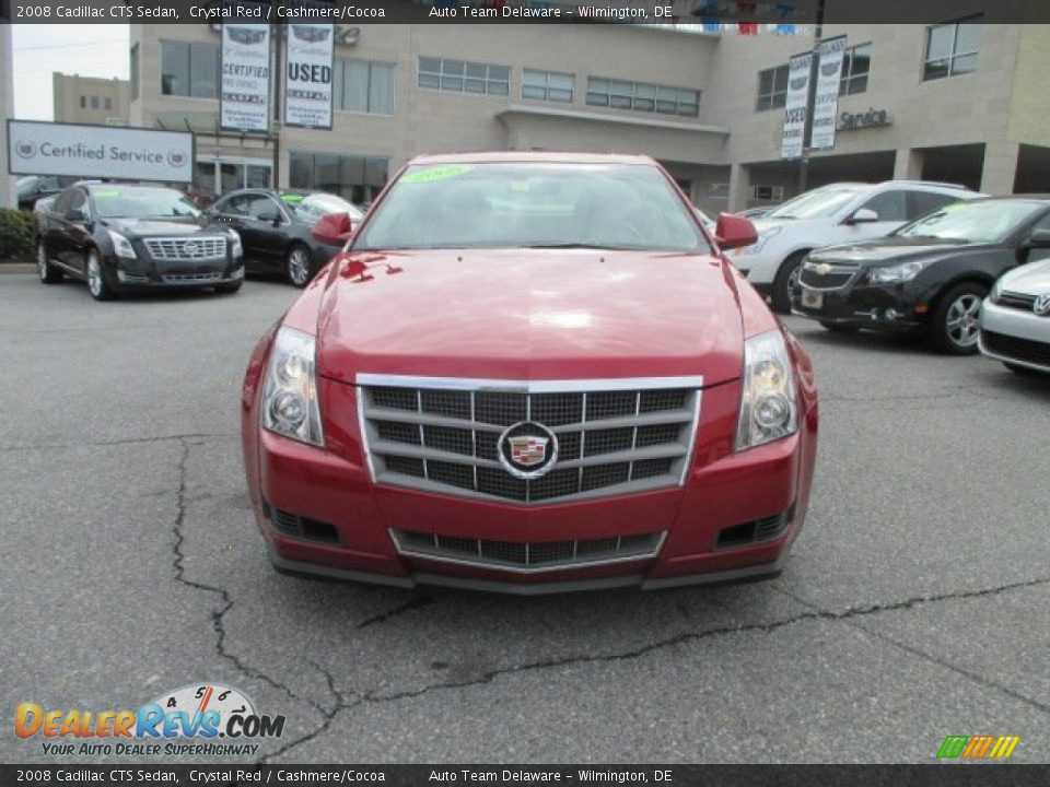 2008 Cadillac CTS Sedan Crystal Red / Cashmere/Cocoa Photo #9
