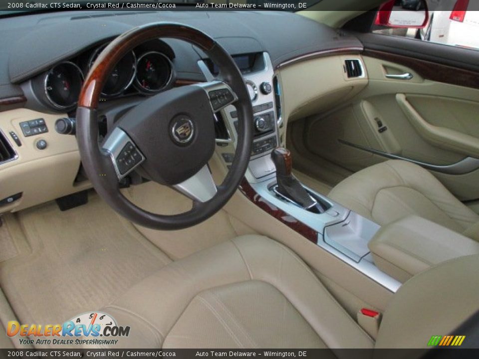 2008 Cadillac CTS Sedan Crystal Red / Cashmere/Cocoa Photo #10