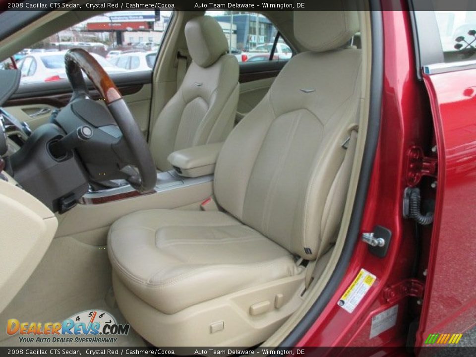 2008 Cadillac CTS Sedan Crystal Red / Cashmere/Cocoa Photo #11
