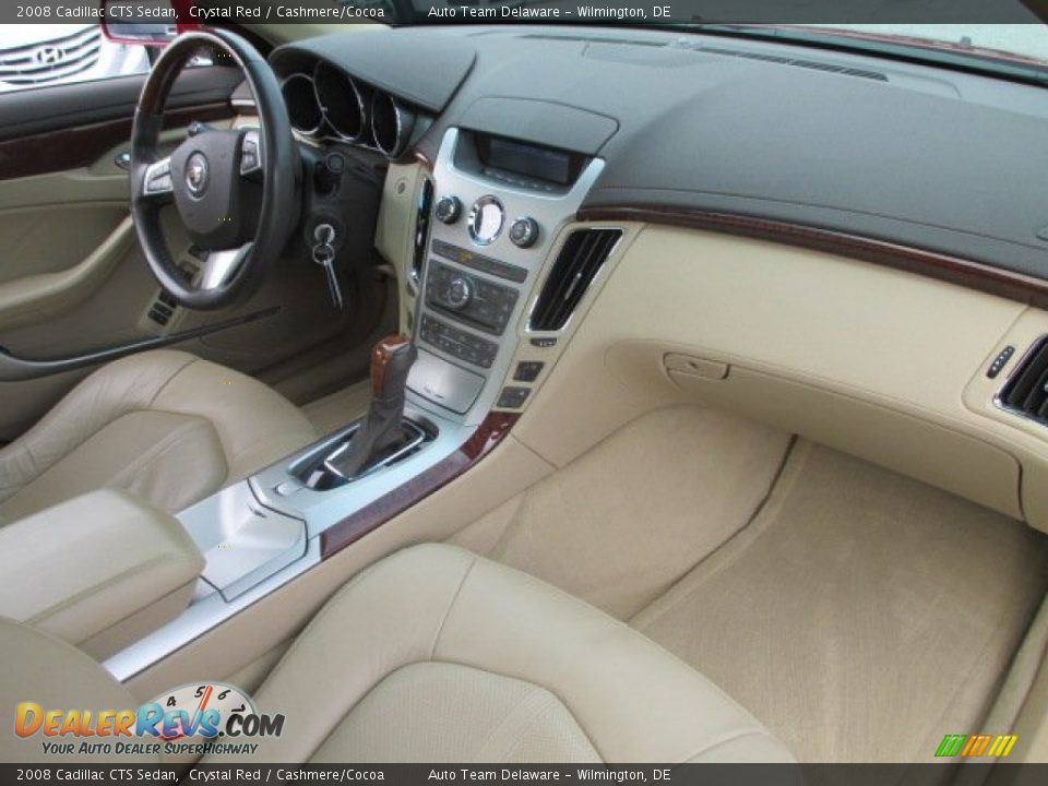2008 Cadillac CTS Sedan Crystal Red / Cashmere/Cocoa Photo #15