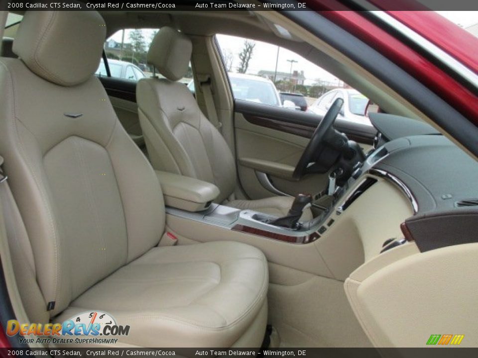 2008 Cadillac CTS Sedan Crystal Red / Cashmere/Cocoa Photo #16