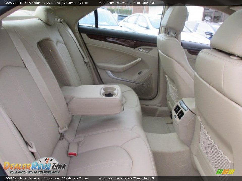 2008 Cadillac CTS Sedan Crystal Red / Cashmere/Cocoa Photo #17