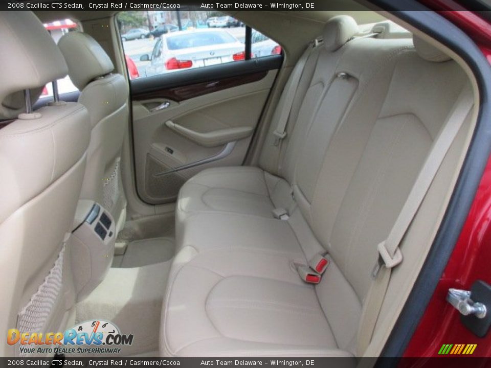 2008 Cadillac CTS Sedan Crystal Red / Cashmere/Cocoa Photo #18