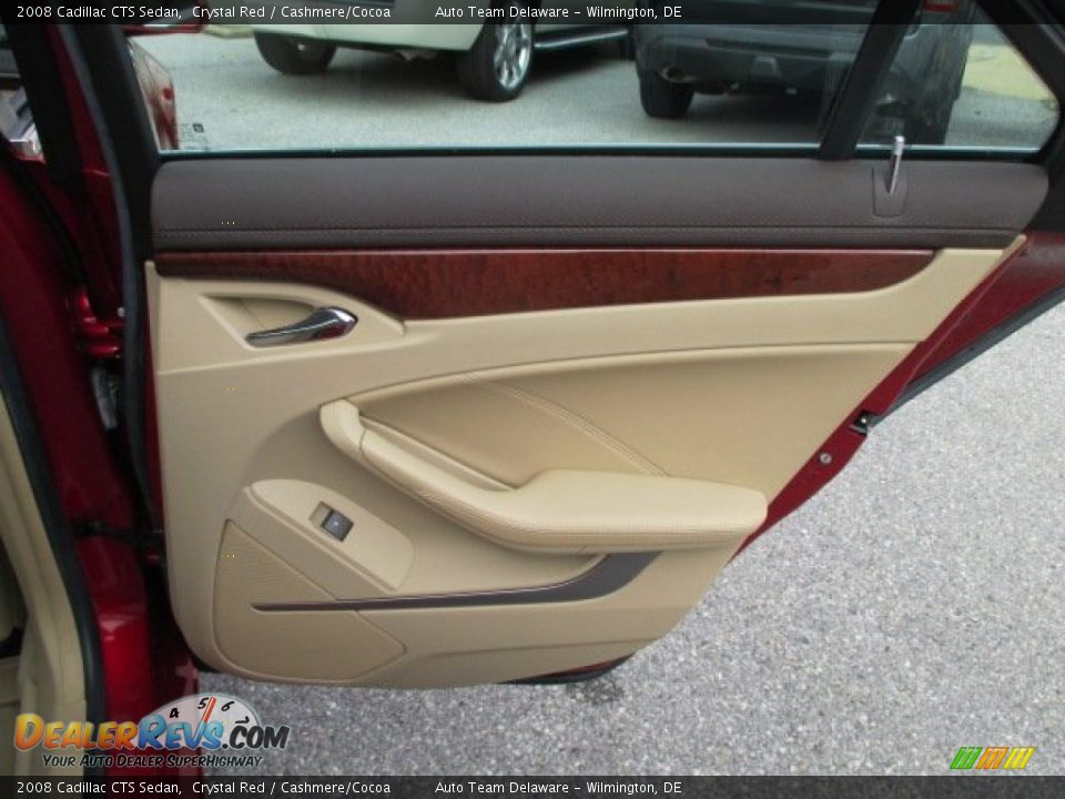2008 Cadillac CTS Sedan Crystal Red / Cashmere/Cocoa Photo #22