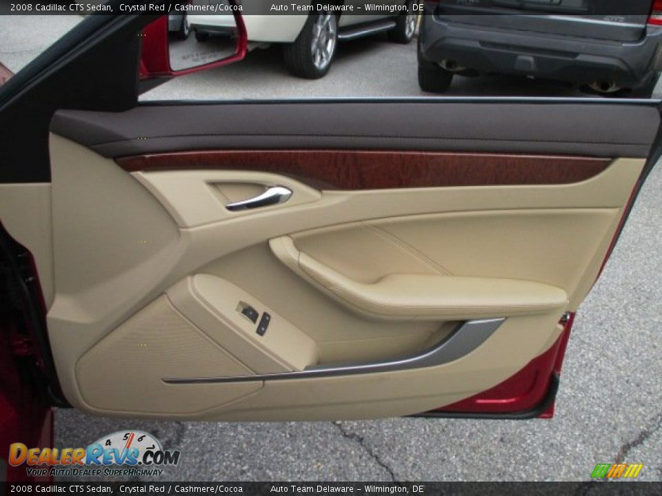 2008 Cadillac CTS Sedan Crystal Red / Cashmere/Cocoa Photo #23