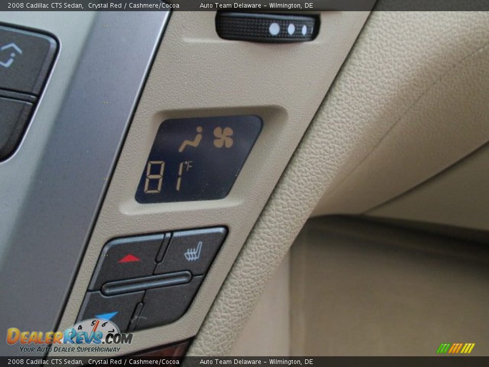 2008 Cadillac CTS Sedan Crystal Red / Cashmere/Cocoa Photo #36