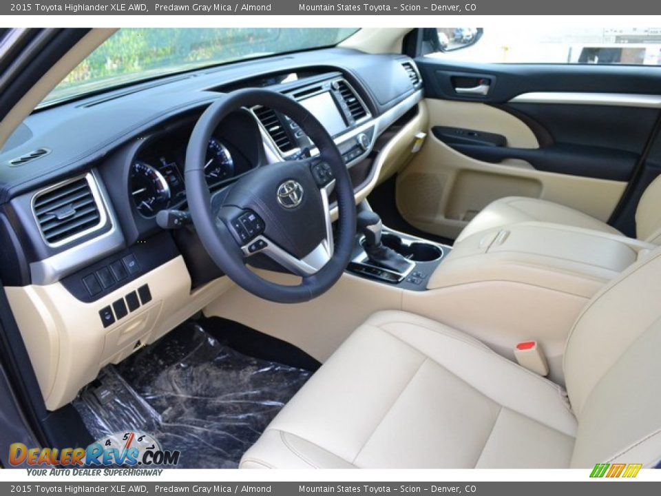 Almond Interior - 2015 Toyota Highlander XLE AWD Photo #5