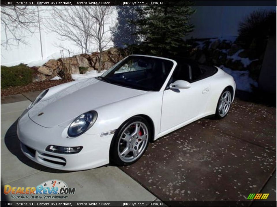 2008 Porsche 911 Carrera 4S Cabriolet Carrara White / Black Photo #1