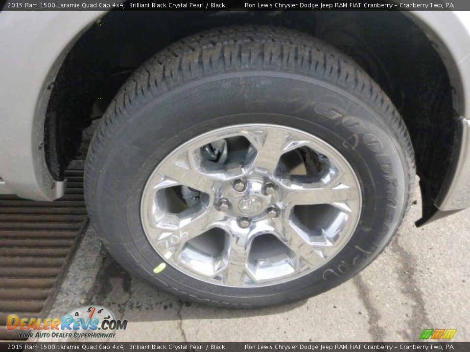 2015 Ram 1500 Laramie Quad Cab 4x4 Brilliant Black Crystal Pearl / Black Photo #8