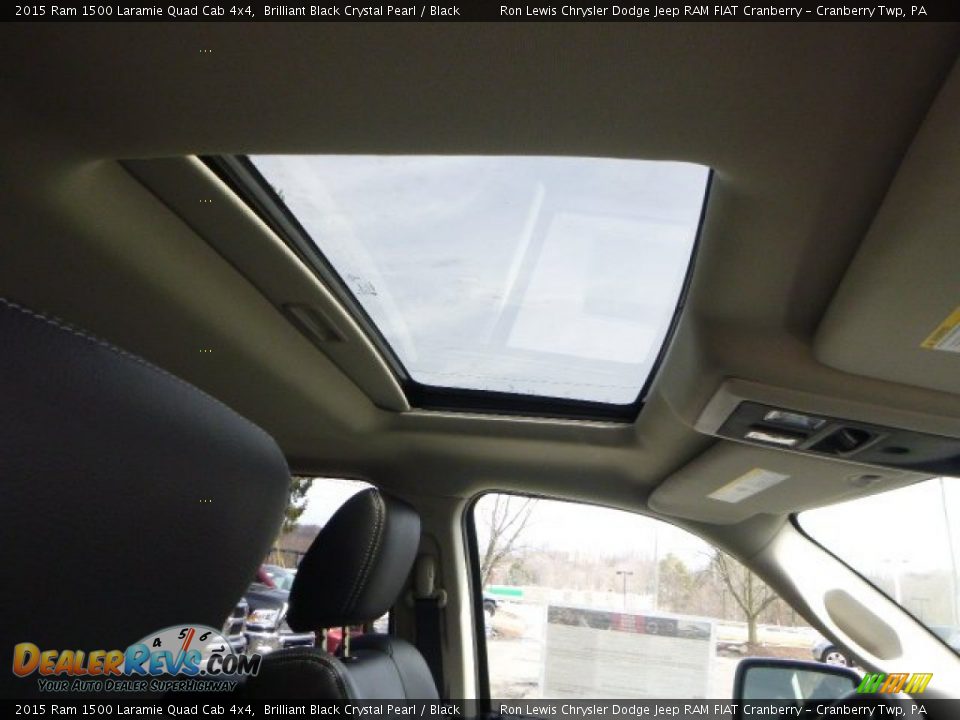 2015 Ram 1500 Laramie Quad Cab 4x4 Brilliant Black Crystal Pearl / Black Photo #12